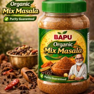 BAPU Organic Mix Masala | Aromatic Blend of Spices | Authentic Taste | Purity Guaranteed